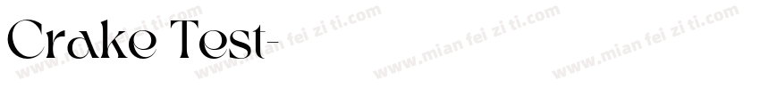 Crake Test字体转换
